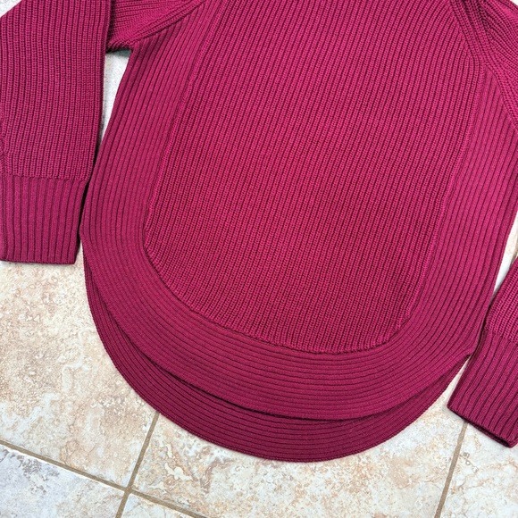 Wilfred Free Ribbed Turtleneck Sweater - Raspberry Color - Picture 3 of 5
